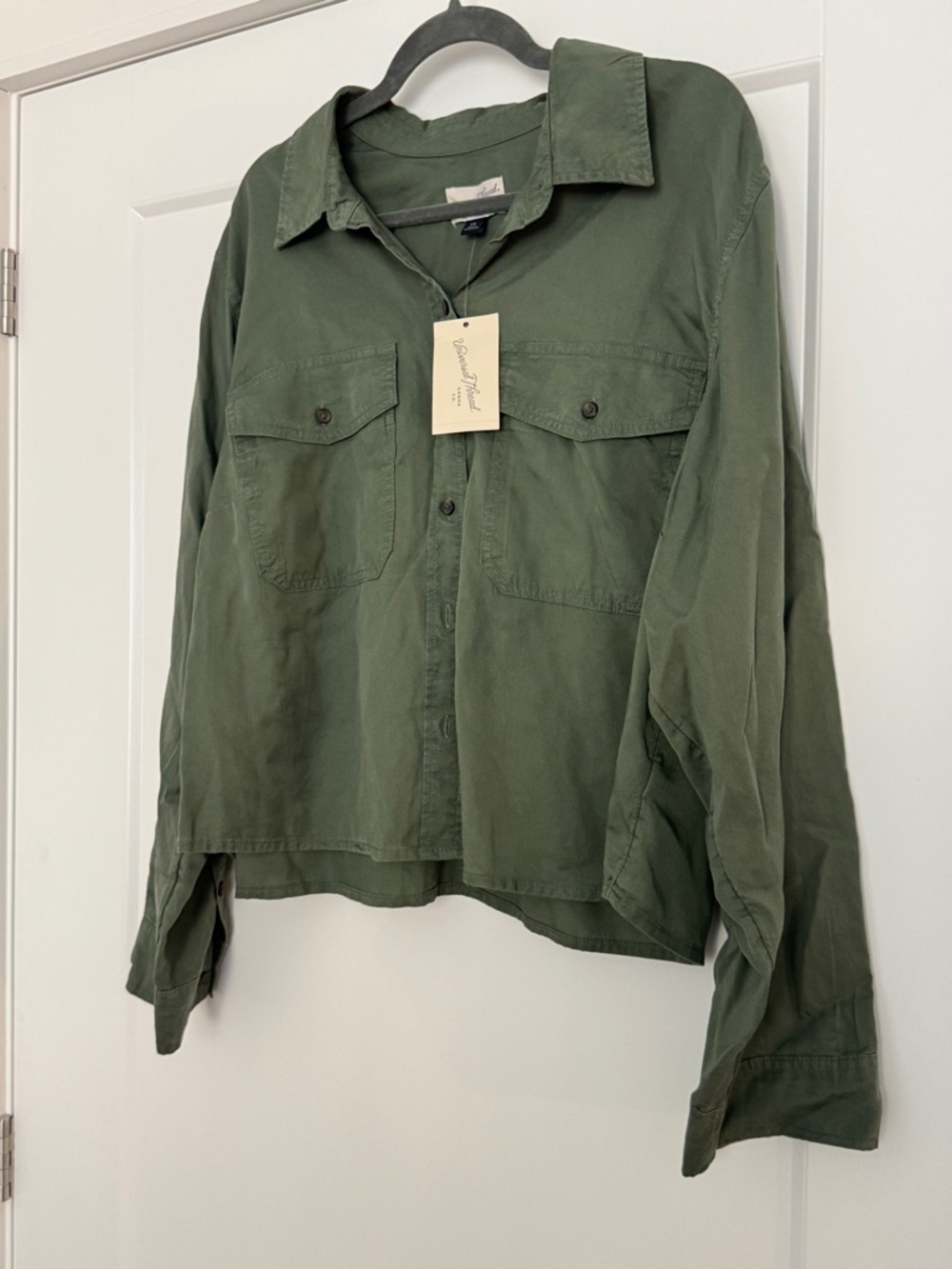 Universal Thread Olive Utility Button-Up Shirt